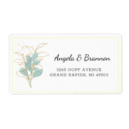 Elegante Watercolor Wedding Rücksendeadresse