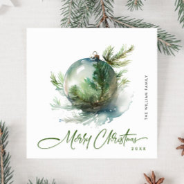 Elegante Watercolor Weihnachtsfeiertage Gruß Feiertagskarte