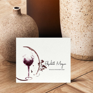 Elegante Watercolor Weinkultur und Erde Visitenkarte