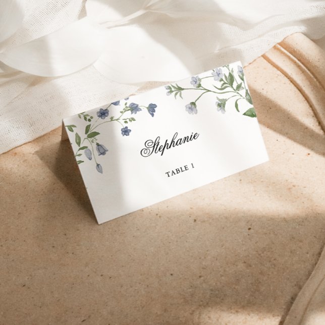 Elegante Watercolor Wildblume Hochzeit Platzkarte (Von Creator hochgeladen)