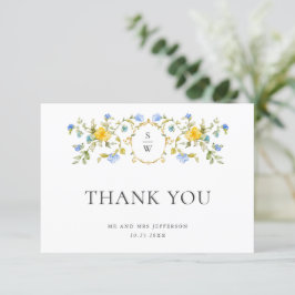 Elegante Watercolor Wilde Blume Blumenzehen Dankeskarte