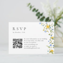 Elegante Watercolor Wilde Blume Blumenzehen RSVP Karte