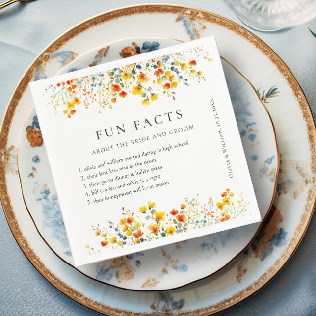 Elegante Watercolor Wilde Blume Blumenzehen Serviette (Von Creator hochgeladen)