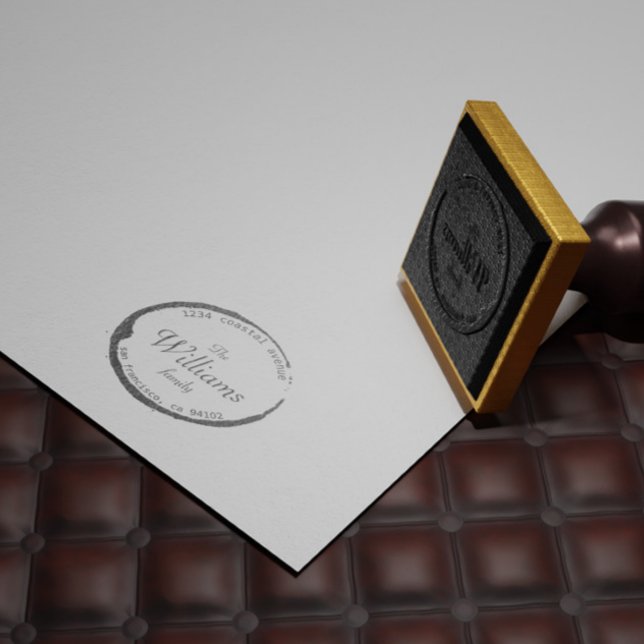 Elegante Wax Siegel Rücksendeadresse Briefmarke Permastempel (Von Creator hochgeladen)