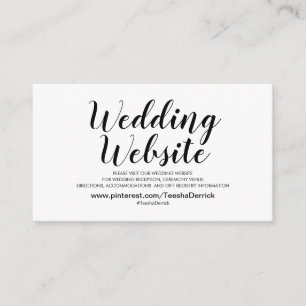 Elegante Website-Detailkarten für Hochzeiten Begleitkarte