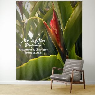Elegante Wedding Blume Foto Stand Hintergrund Wandteppich