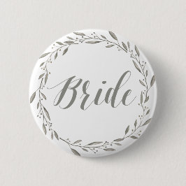 Elegante Wedding Buttons Graue Blumenbraut