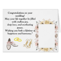 Elegante Wedding Congratulations Card | Romantisch