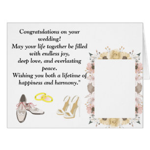 Elegante Wedding Congratulations Card   Romantisch