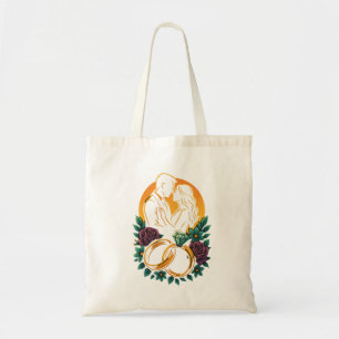 Elegante Wedding Couple Floral Ring Tasche