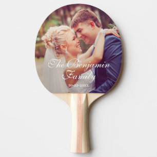 Elegante Wedding Couple Tischtennis Custom Schläger