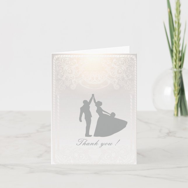 Elegante Wedding Dankeschön Card Dankeskarte (Vorderseite)