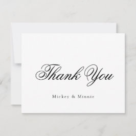 Elegante Wedding Dankeschön Card im klassischen St Mitteilungskarte