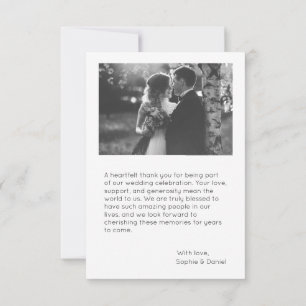 Elegante Wedding Dankeschön Card Personalisiert Dankeskarte