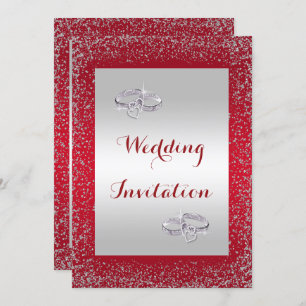 Elegante Wedding Glitzer-u. Einladung
