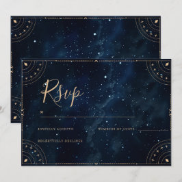 Elegante Wedding Invitation star night Rsvp Card Einladung