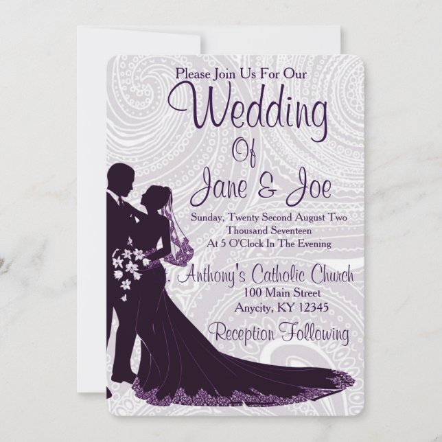 Elegante Wedding Invite Einladung (Vorderseite)