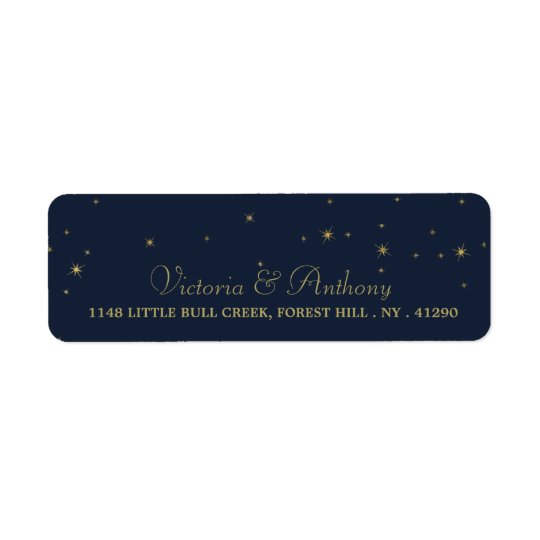 Elegante Wedding Marine-u. Goldfallende Sterne