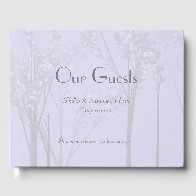 Elegante Wedding Newlyweds Gästebuch (Vorderseite)