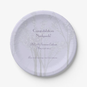 Elegante Wedding Newlyweds Pappteller