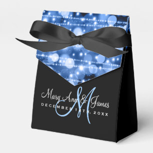 Elegante Wedding Party Glitzern Blue Geschenkschachtel