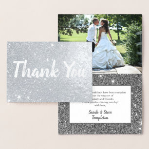 Elegante Wedding Real Foil Dankeschön Karte