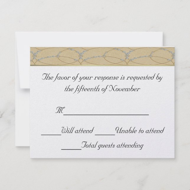 Elegante Wedding Response Card RSVP Karte (Vorderseite)