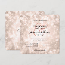 Elegante Wedding Rose Gold Champagne Bokeh
