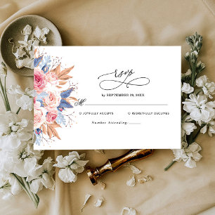 Elegante Wedding RSVP Card Karte