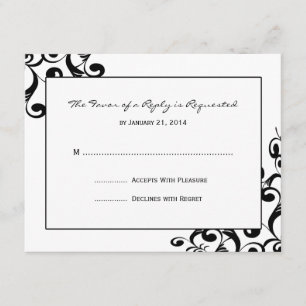 Elegante Wedding RSVP Cards Karte