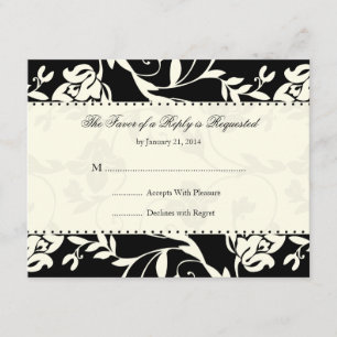 Elegante Wedding RSVP Cards Karte