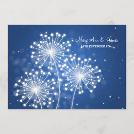 Elegante Wedding Summer Sparkle Sapphire Blue Einladung