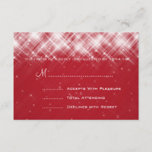 Elegante Wedding UAWG Glamour Sparks Red RSVP Karte