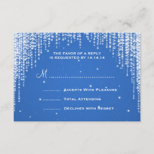 Elegante Wedding UAWG Night Dazzle RSVP Karte