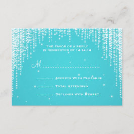 Elegante Wedding UAWG Night Dazzle RSVP Karte