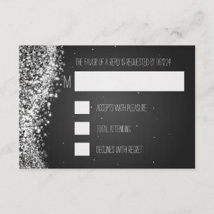 Elegante Wedding UAWG Sparkling Wave RSVP Karte