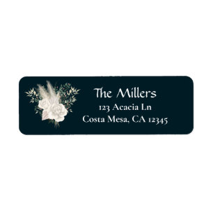 Elegante Wedding White Roses Rücksendeadresse