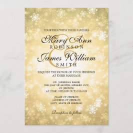Elegante Wedding Winter Wonderland Einladung