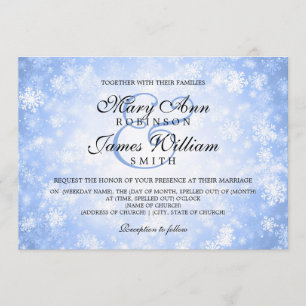 Elegante Wedding Winter Wonderland Einladung