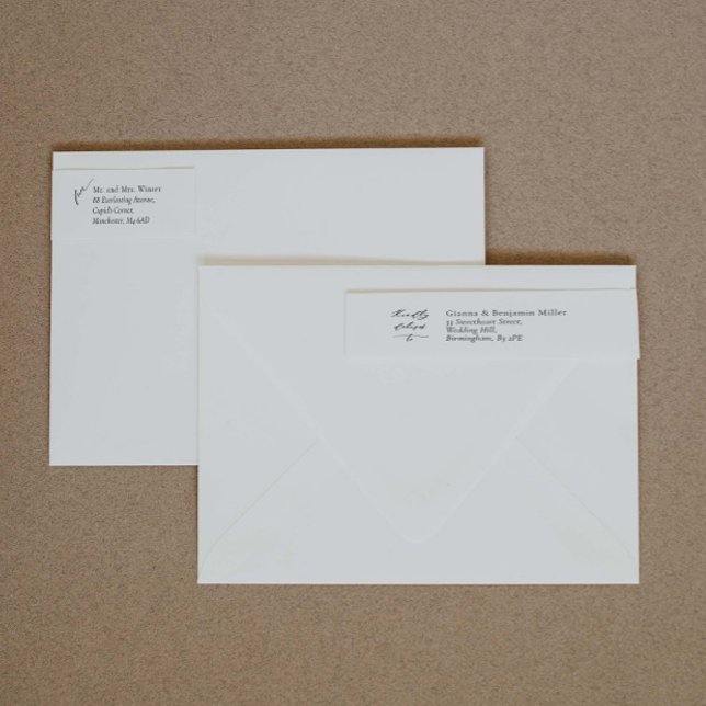 Elegante Wedding Wrap rund um das Adressetikett mi (Von Creator hochgeladen)