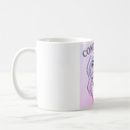 Elegante weibliche Linienkunst-Porträt – minimalis Kaffeetasse