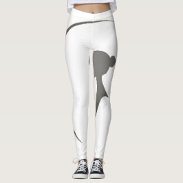 Elegante weibliche Silhouette Minimalistische Mond Leggings