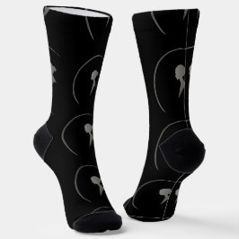 Elegante weibliche Silhouette Minimalistische Mond Socken