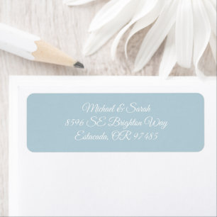 Elegante weiche eisblaue Hochzeit-Rücksende-Adress