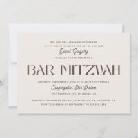 Elegante weiche Elfenbein Bar Mitzvah | Minimalist