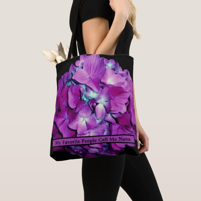 Elegante weiche Magenta aquamarine Hydrangeas Tasche (Von Nahem)