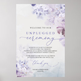 Elegante, weiche Pastel lila Boho unplugged Zeremo Poster