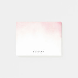 Elegante weiche rosa Aquarell-Wäsche Post-it Klebezettel