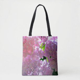 Elegante weiche, rosa, blühende, schöne, rosa Hydr Tasche