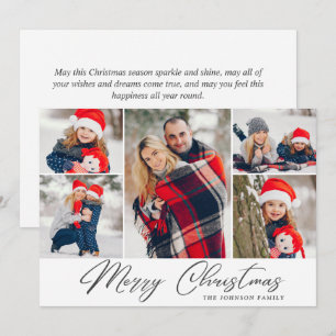 Elegante Weihnachten 5 Foto Collage Moderne Gruß